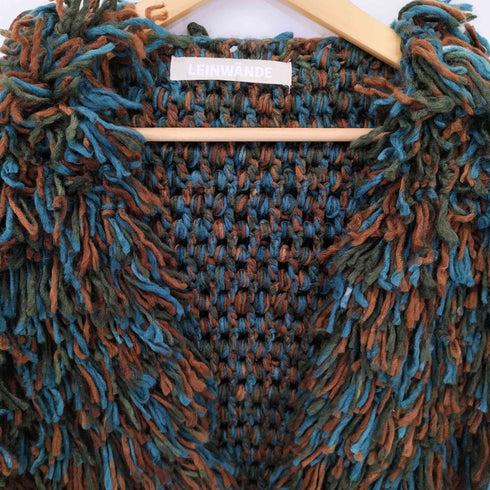 ラインヴァンド LEINWANDE Hand Fringe Knit Coat レディース FREE