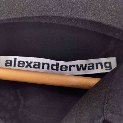 アレキサンダーワン Alexander Wang ブラック シルク ドラゴン シャツ メンズ JPN:S