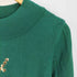 イヴサンローラン Yves Saint Laurent YSLロゴ ラインストーン 装飾 ウール モックネックニット レディース import:M
