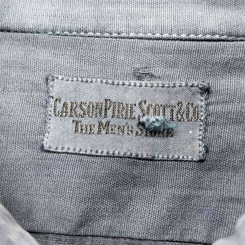 carson pirie scott 70s~ 製品染め プレーンシャツ マチ付き メンズ