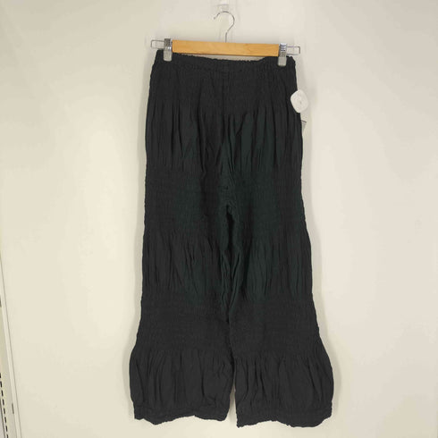 ミー イッセイミヤケ me ISSEY MIYAKE シワ加工 ギャザー イージーパンツ レディース