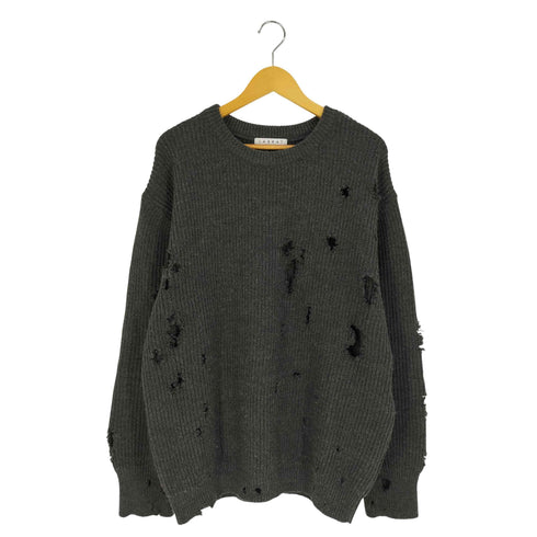 ラブラット LABRAT Damage Sweater ダメージ加工 クルーネックニット メンズ import:M