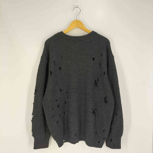 ラブラット LABRAT Damage Sweater ダメージ加工 クルーネックニット メンズ import:M