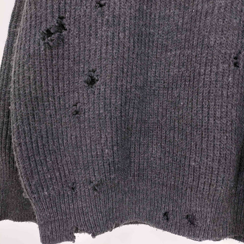 ラブラット LABRAT Damage Sweater ダメージ加工 クルーネックニット メンズ import:M