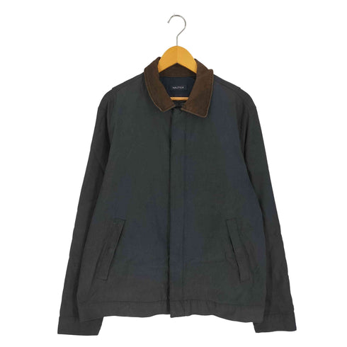 ノーティカ NAUTICA 襟レザー ジップアップ ワークジャケット メンズ import:L
