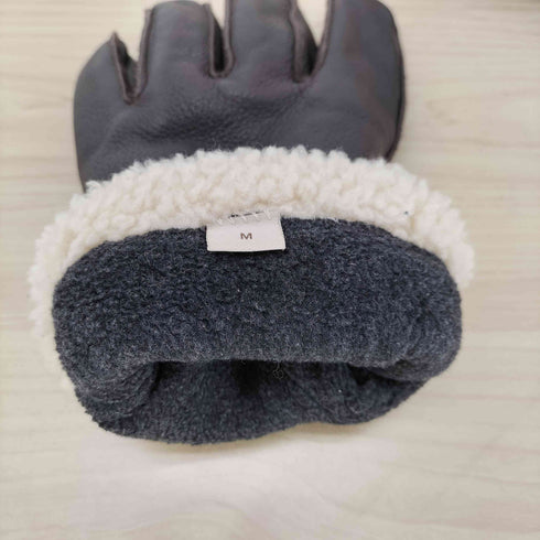 アグ UGG ボア切替レザー手袋 メンズ
