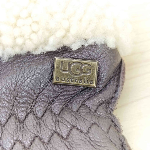 アグ UGG ボア切替レザー手袋 メンズ