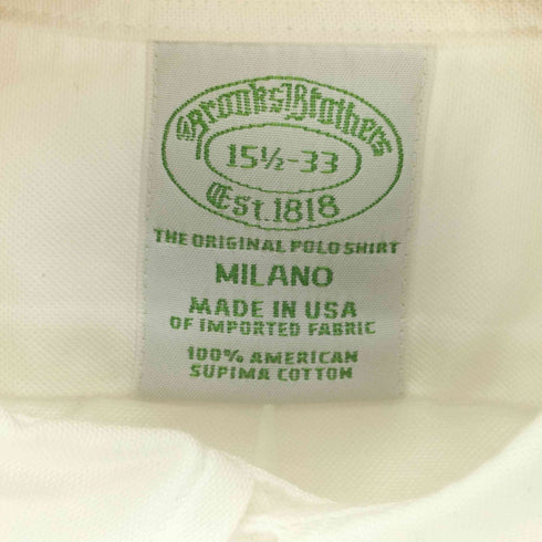 ブルックスブラザーズ BROOKS BROTHERS USA製 MILANO オックスフォード ボタンダウン L/S シャツ メンズ 15 1/2-33