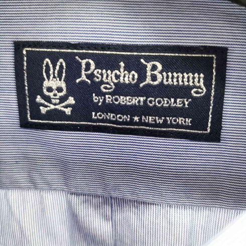サイコバニー Psycho Bunny バニーロゴワッペン L/Sワンポケットシャツ メンズ JPN:44