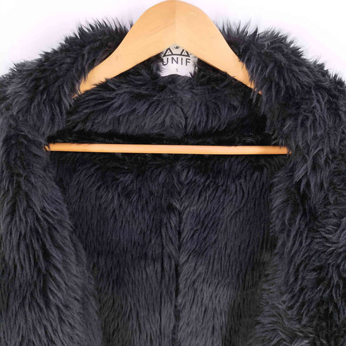ユニフ UNIF アシンメトリー フェイクムートン ボア ジャケット レディース import:S