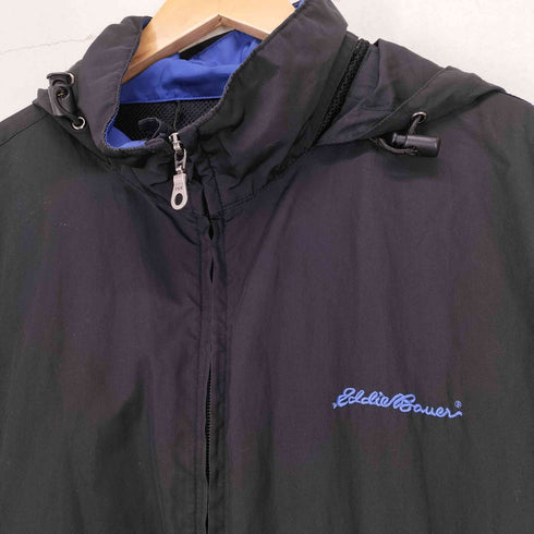 エディーバウアー Eddie Bauer ワンポイントロゴ刺繍 マウンテンパーカー シェルジャケット メンズ XL