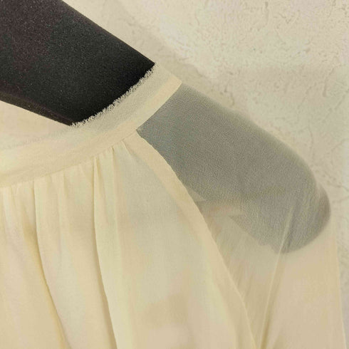 TSUNODA PARIS MADE IN ROMANIA シルク100 ギャザーブラウス レディース import:S