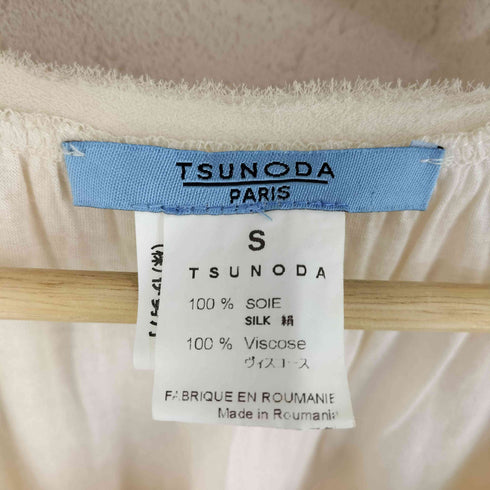 TSUNODA PARIS MADE IN ROMANIA シルク100 ギャザーブラウス レディース import:S