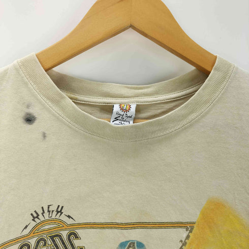 タイダイ染 バンドプリントクルーネックTシャツ メンズ JPN:L