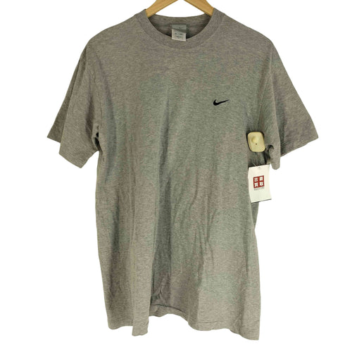 ナイキ NIKE 90-00s 銀タグ スウォッシュ刺繍 シングルステッチ 半袖Tシャツ メンズ import:L