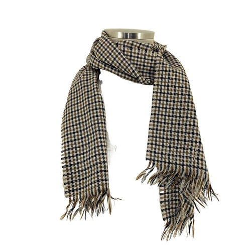 アクアスキュータム AQUASCUTUM For ANA イングランド製 ウールチェックマフラー メンズ