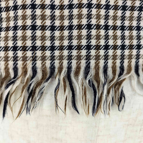 アクアスキュータム AQUASCUTUM For ANA イングランド製 ウールチェックマフラー メンズ