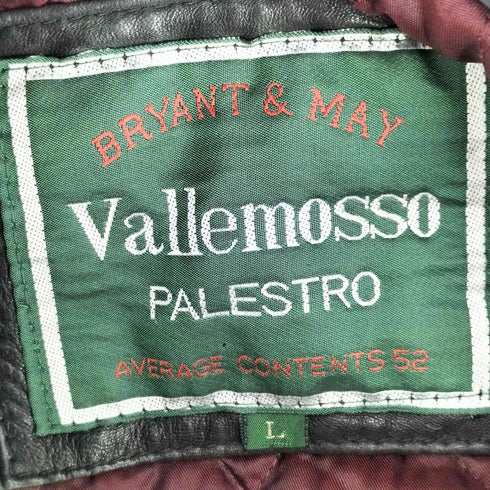 Vallemosso PALESTRO イタリア製 裏地キルティング ラムレザー ステンカラー コート メンズ import:L