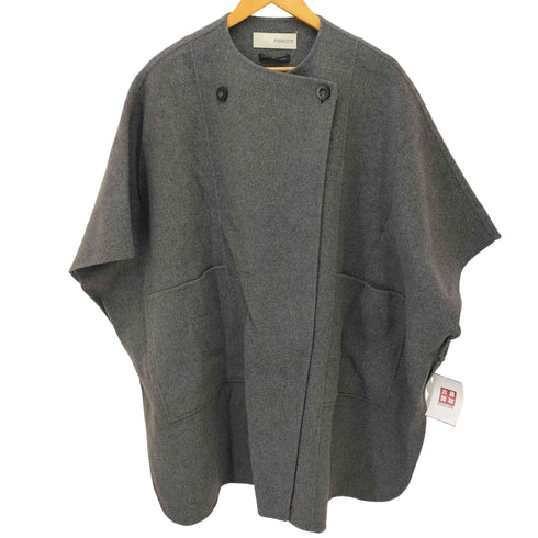 parigot ノーカラーポンチョコート レディース F