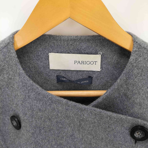 parigot ノーカラーポンチョコート レディース F