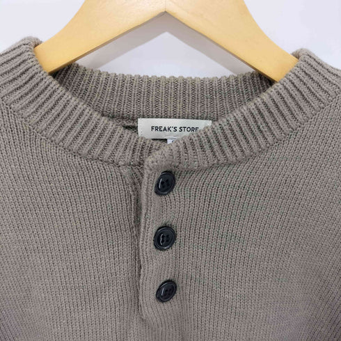 フリークスストア FREAKS STORE 23AW ボタン付きヘンリーネックニット メンズ JPN:S