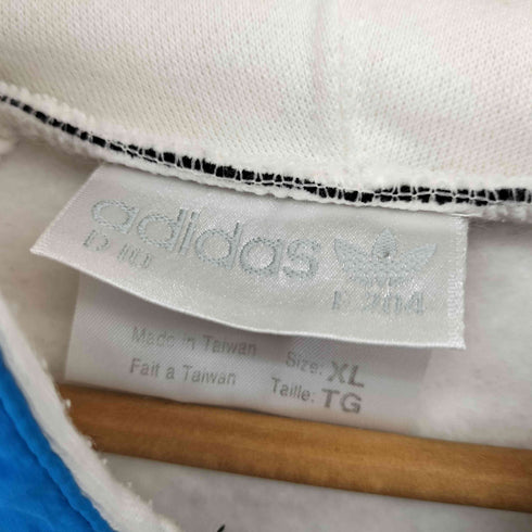 アディダスオリジナルス adidas Originals 80S 銀タグ パネルナイロン トレフォイルロゴ ハーフジップパーカー メンズ import:XL