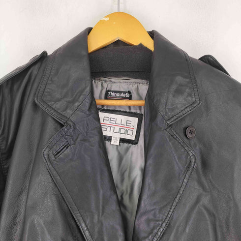 PELLE STUDIO ロングレザートレンチコート メンズ JPN:XS