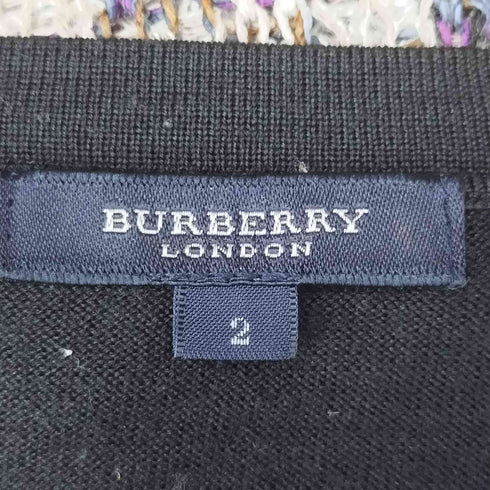 バーバリーロンドン BURBERRY LONDON カシミヤ シルク混 コットン ライト カーディガン レディース 2