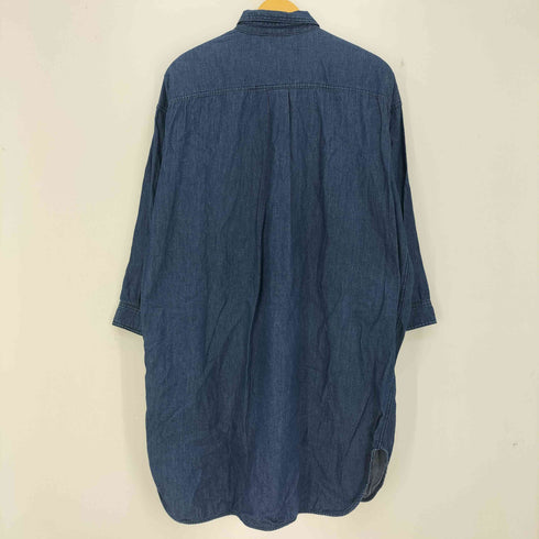 スローブイエナ SLOBE IENA 15SS インディゴ染 4.5OZ ロングデニムシャツワンピース レディース