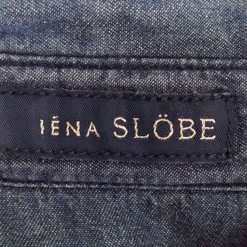 スローブイエナ SLOBE IENA 15SS インディゴ染 4.5OZ ロングデニムシャツワンピース レディース