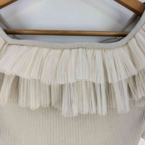 スナイデル snidel Sustainableチュールボリュームフリルニットプルオーバー レディース ONE SIZE