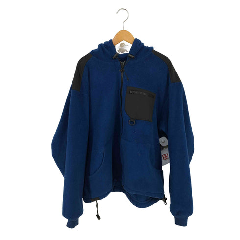 エディーバウアー Eddie Bauer USA製 黒タグ後期 Zip-Up Hooded Fleece Jacket POLARTEC メンズ JPN:XL