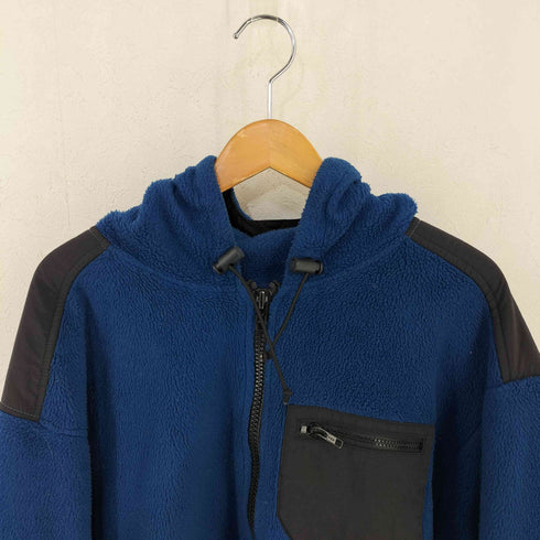 エディーバウアー Eddie Bauer USA製 黒タグ後期 Zip-Up Hooded Fleece Jacket POLARTEC メンズ JPN:XL