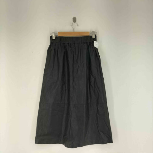 ボールジー BALLSEY ウェットフェイクレザー ウエストギャザースカート レディース JPN:34