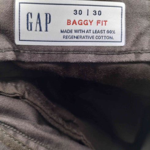 ギャップ Gap 24AW BAGGY FIT KHAKI BROWN NOIR バギー フィット ジップアップ モールスキン パンツ コインポケット メンズ 30/30