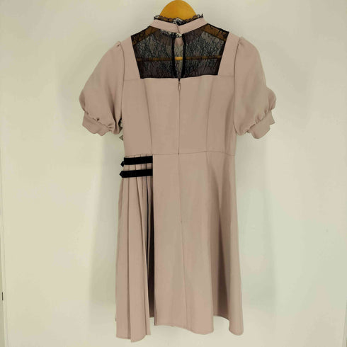 イートミー EATME 20AW レース コンビ アシンメトリー ウエストベルト ワンピース レディース JPN:M