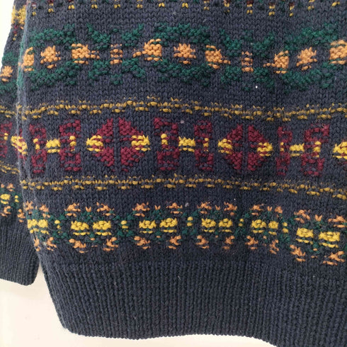 総柄 ウールニット メンズ import:L