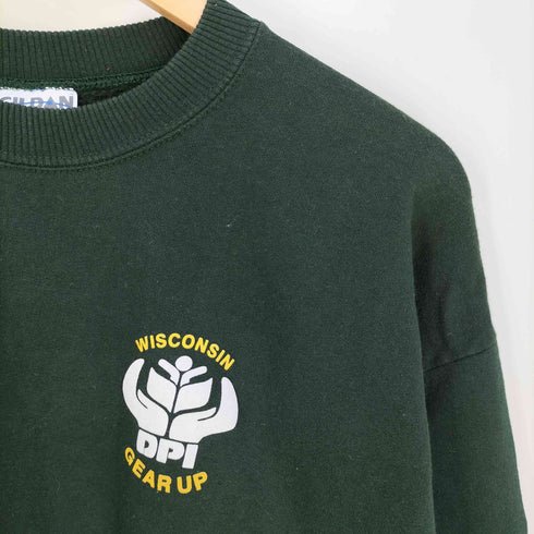 ギルダン GILDAN HEAVY COTTON 企業ロゴ クルーネック スウェット メンズ import:L