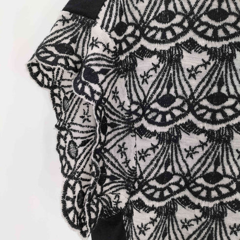 ツモリチサト TSUMORI CHISATO 総柄 刺繍 ウールニットワンピース レディース JPN:2