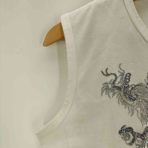 パトリックコックス PATRICK COX 龍 刺繍 ヘンリーネック タンクトップ Y2K メンズ JPN:M