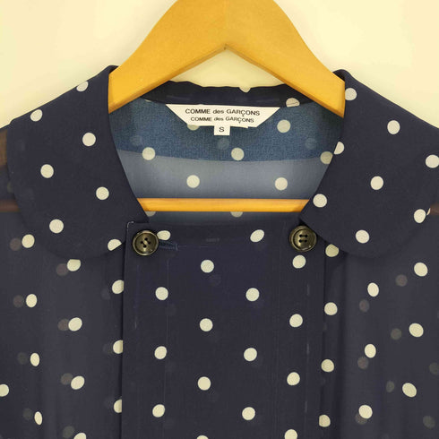 コムデギャルソンコムデギャルソン COMME des GARCONS COMME des GARCONS 丸襟 ドット ダブル シアーシャツワンピース レディース JPN:S