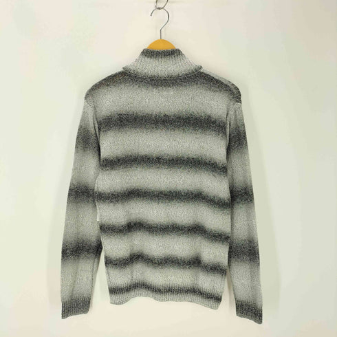VIOLA rumore グラデーション ボーダー柄 ジップアップ ニット ドライバーズニット メンズ JPN:XL