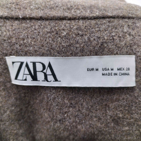 ザラ ZARA ウールロングガウンコート レディース import:M