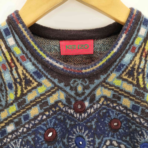 ケンゾーパリス KENZO PARIS エルカ製 ウールデザインニット レディース JPN:M