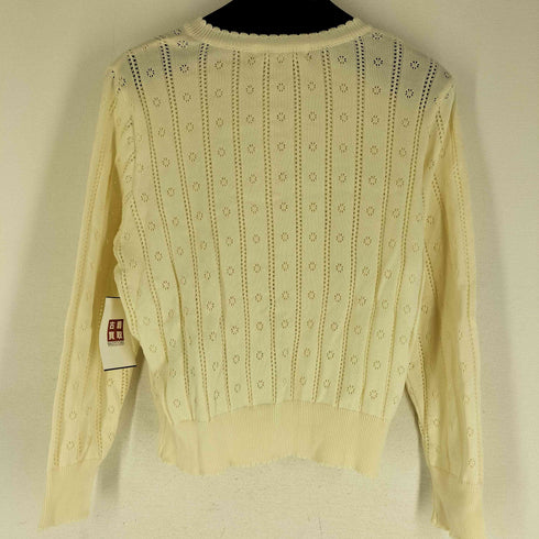 Jane Marple 23ss Eyelet knit & grosgrain ribbon cardigan レディース M