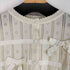Jane Marple 23ss Eyelet knit & grosgrain ribbon cardigan レディース M