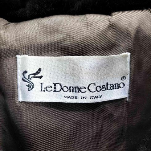 LE DONNE COSTANO イタリア製 ファー ダッフル コート レディース EUR:42