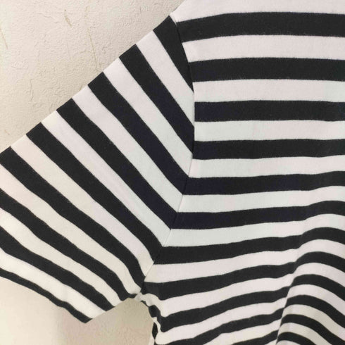 キュウジツトウタ 休日と詩 コットンクルーネックボーダーtシャツ レディース