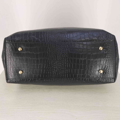 ジャンニノターロ GIANNI NOTARO イタリア製 2WAY クロコ型押し トート ショルダーバッグ レディース
