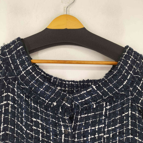 ザラ ZARA オフショルダーツイードドレスワンピース レディース import:M